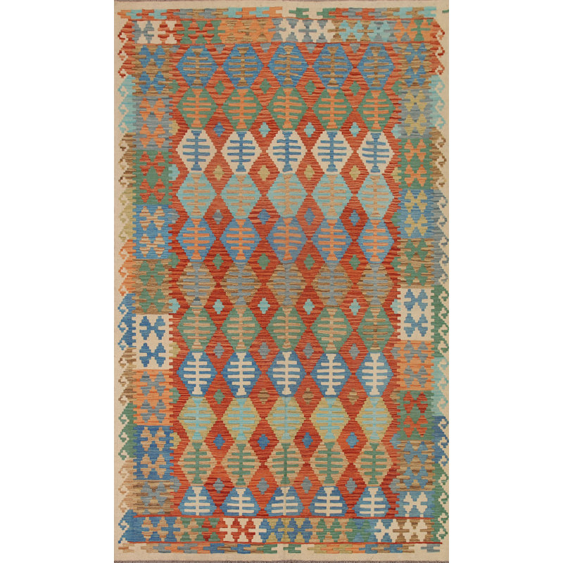 Tapis oriental géométrique Kilim 6 x 10