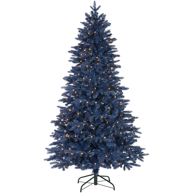 Blue Realistic Fir Christmas Tree with 350 LED Twinkling Lights, 6' H