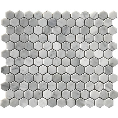 1" x 1" Marble Honeycomb Mosaic Wall & Floor Tile