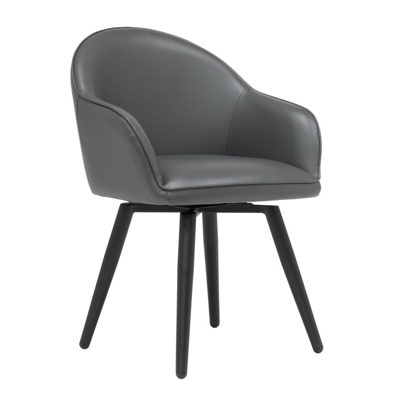 Bangura Side Chair, Smoke Gray Faux Leather
