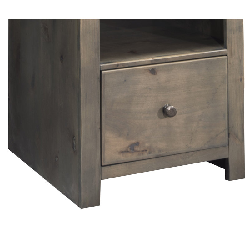 Classeur 1 tiroir 22 pouces, aucun assemblage requis, finition bois de grange