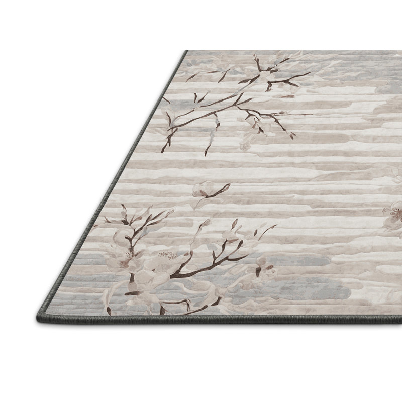Silky Soft Plush Grey Area Rug, Square 7'