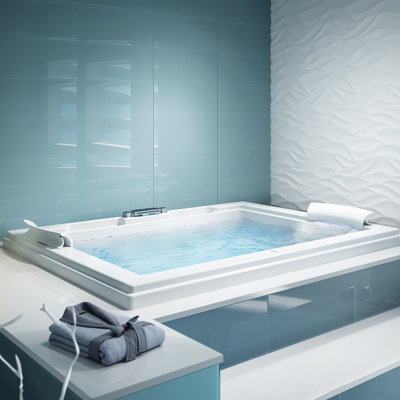 Fuzion® 71.75" x 59.75" Drop in/Undermount Combination Bathtub
