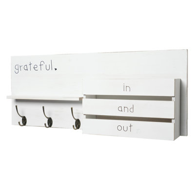 Organisateur de courrier décoratif en bois Addie Joy