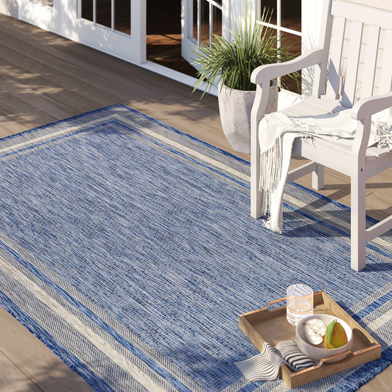 Tapis intérieur / extérieur Sevinc, Rectangle 8' x 11'4", Blue