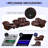 3-Piece Breathing Leather Power Recliner Sofa Set With LED Light,Wireless Charging Station, And Storage Armrest-1574417770