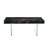 43.3"X23.6" Black Marble-Patterned MDF Coffee Table With Tempered Glass Legs.Suitable For Living Room.It Can Be Used Not Only As A Coffee Table But Also As A Side Table Or Display Stand.
