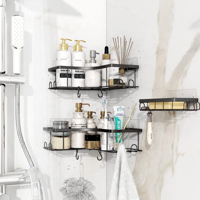 Vernita Tension Pole Stainless Steel Shower Caddy