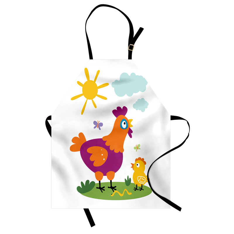One Allium Way® - Tablier poule et poussins unisexe, taille adulte multicolore