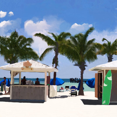 «Key West Cabana I» par Rick Novak, reproduction sur toile
