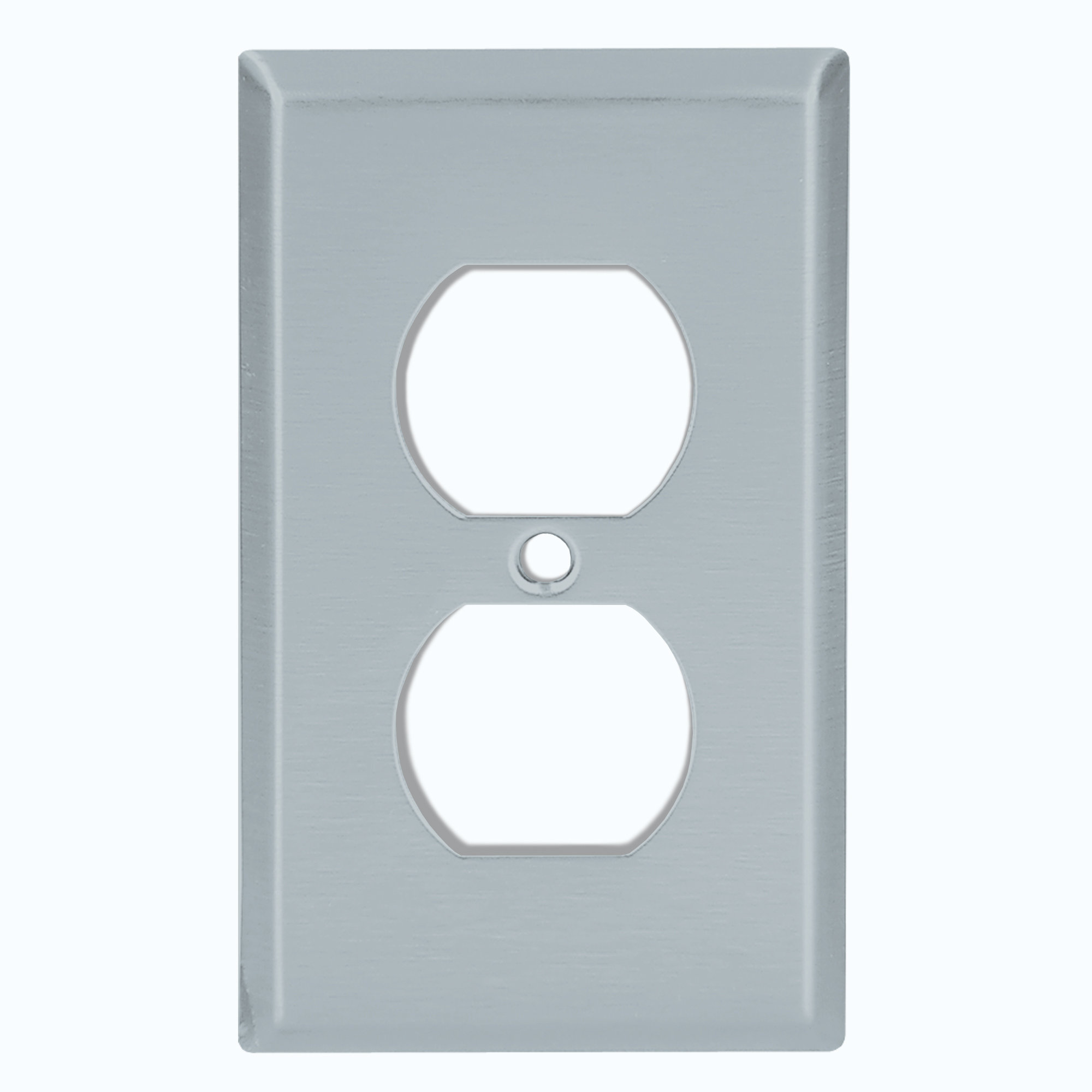 WorldAcc Metal Light Switch Plate Outlet Cover (Color Block Blue Gray