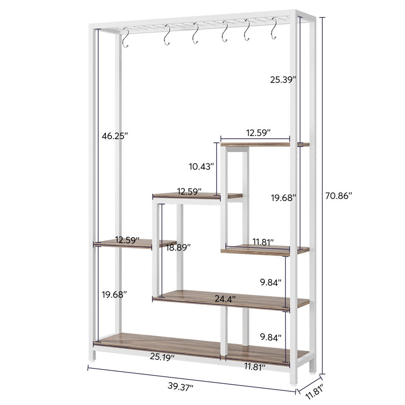 Altonya Plant Stand, White/Grey