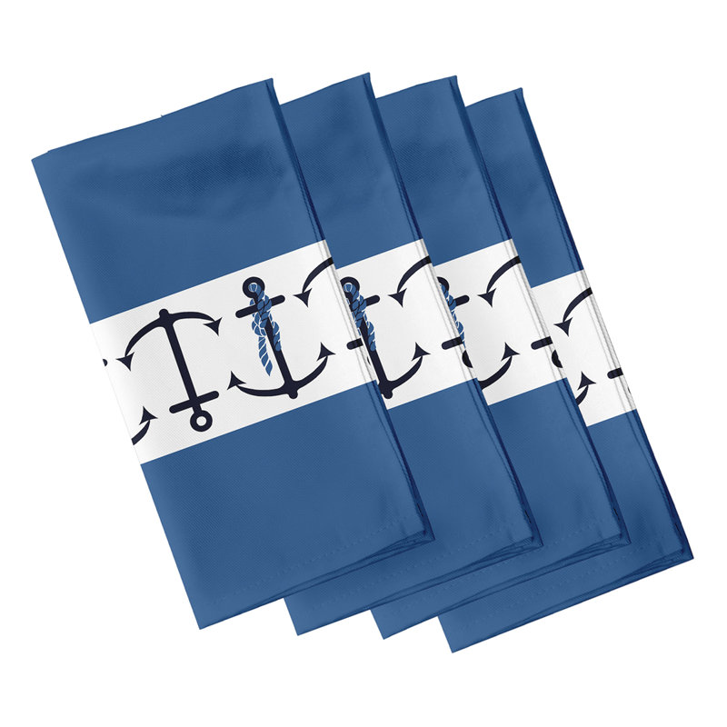 Hargrove Anchor Stripe Napkins, Blue