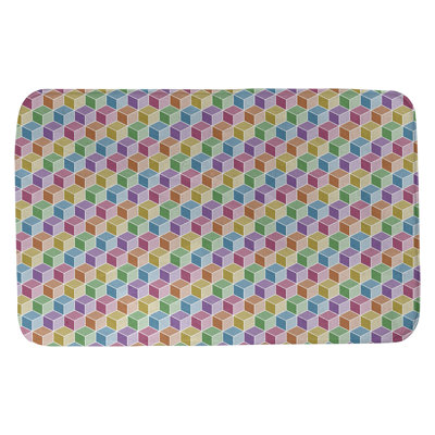 Tapis de bain cubique en arc-en-ciel Avicia