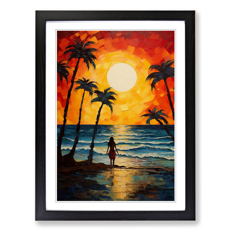 Single Picture Frame Print on Wood, Black Framed, 46cm H x 34cm W