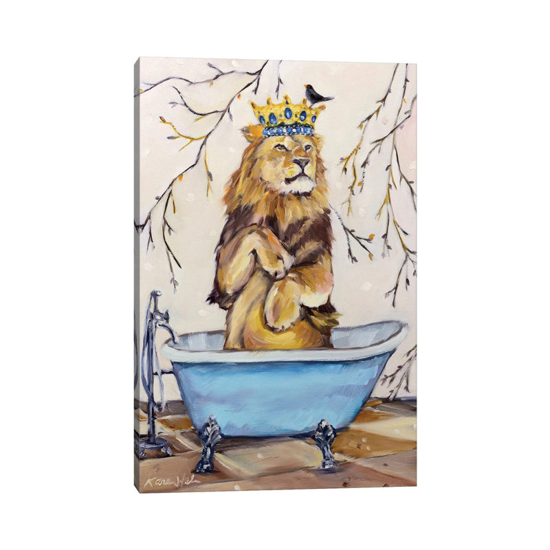 Scrub Like A Lion by Karen Weber - Painting on Canvas, 66.04 cm H x 45.72 cm W x 1.91 cm D, Wrapped Canvas