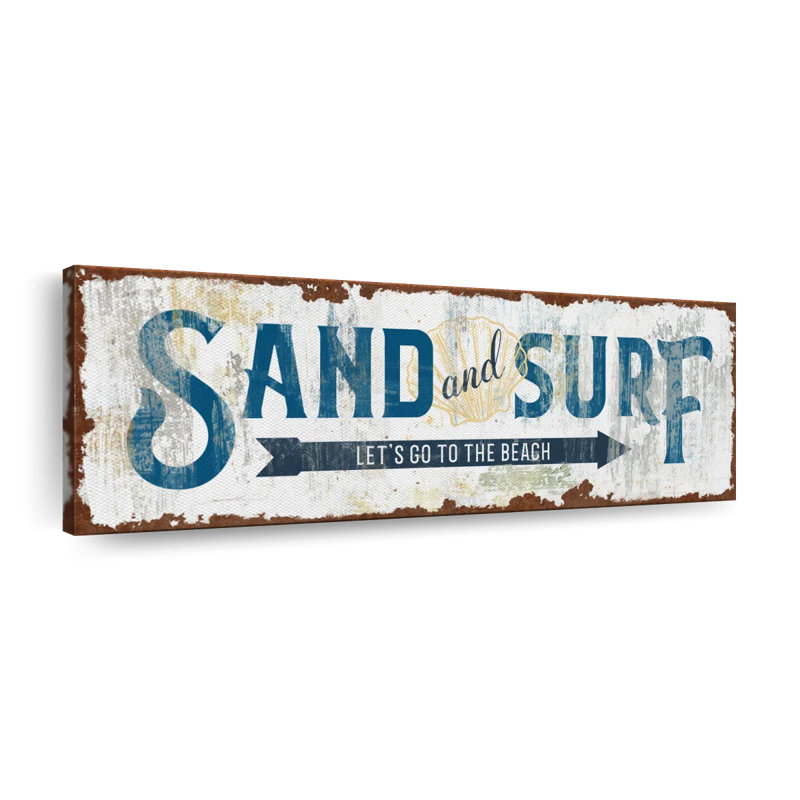 Sable et surf, impression sur toile, H 8 po x l 32 po