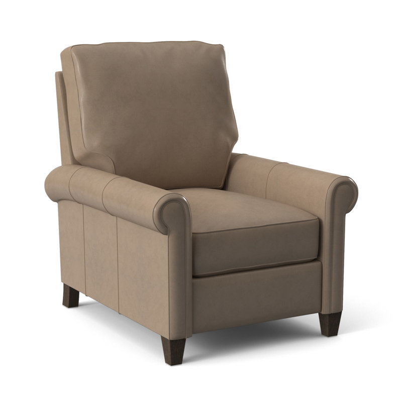Haskins Recliner, Anilina Hunter Genuine Leather, Cobblestone, Manual