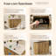 Armoire murale pliante 30 po en chêne Gloden avec évier crème - Installation brevetée en 1 minute, peu encombrante et facile à assembler, style moderne-1757376886