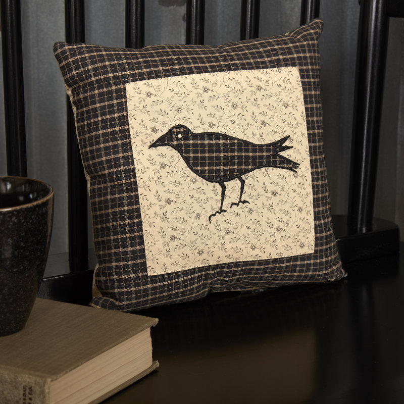 Kettle Grove Appliqued Reversible Throw Pillow