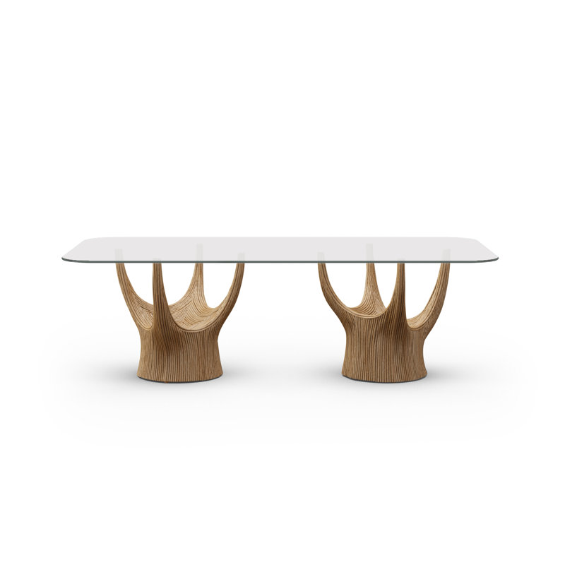 Acacia Dining Table, Clear