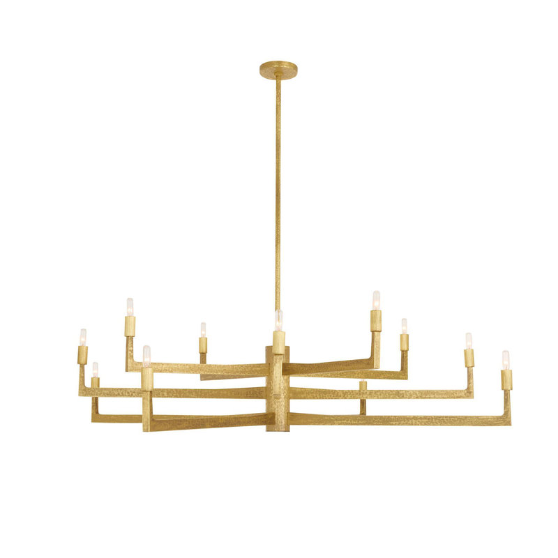 Griff 12 - Light Chandelier, Gold
