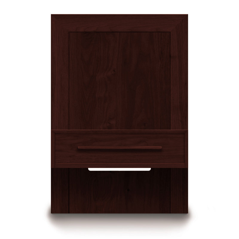 Moduluxe 1 - Drawer Solid Wood Nightstand, Conventional, Cognac Cherry