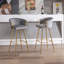Ensemble de 2 tabourets de bar en velours de 30 pouces avec repose-pieds chromé et pieds dorés-470443621-470443631