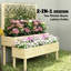 2-Tier Stepped Raised Garden Bed Planter Box with Trellis for Climbing Plants, 108 x 62 x 120 cm