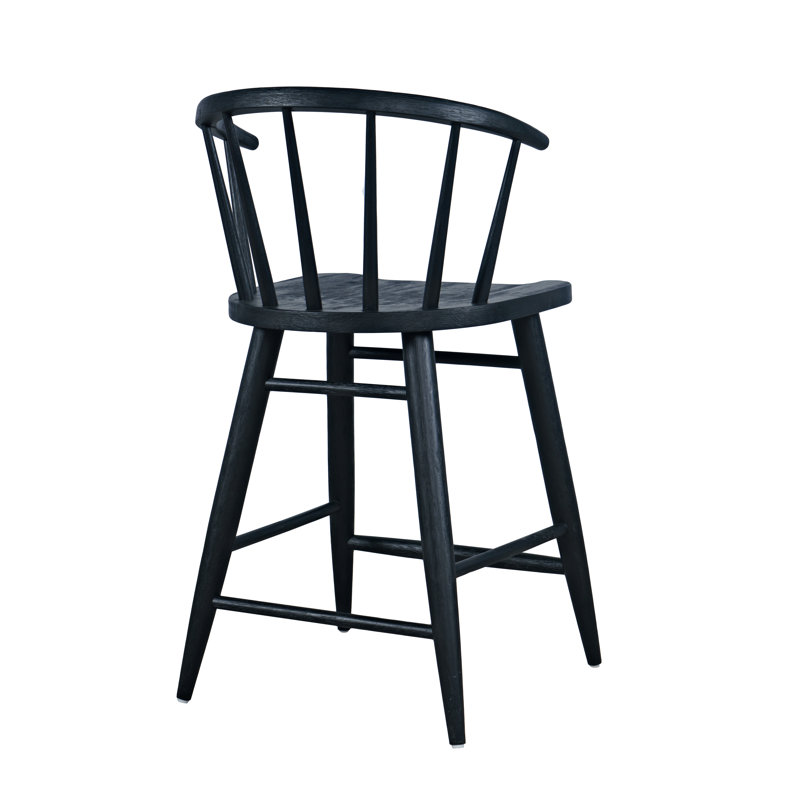 Tabouret de comptoir Crumpton Fitz Traditional, Noir