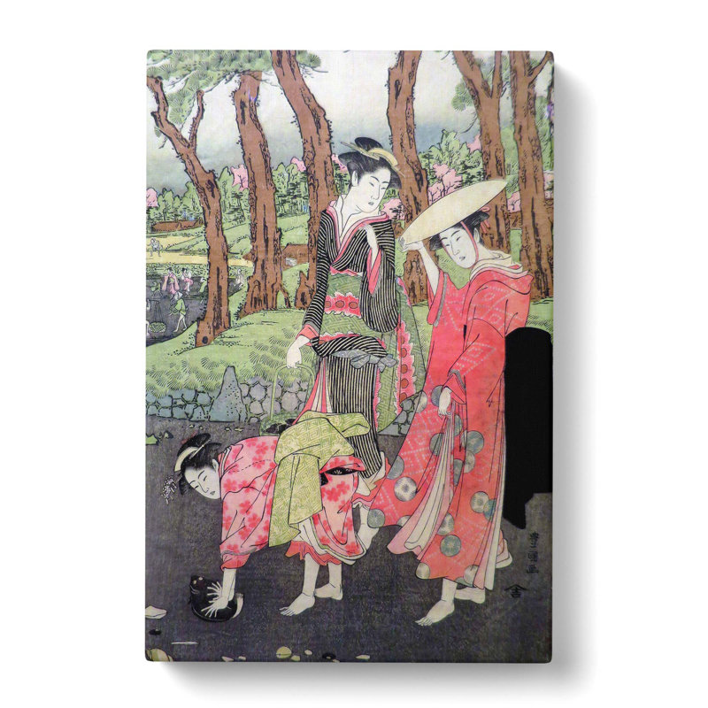 Gathering Shells by Utagawa Toyokuni - Wrapped Canvas Painting Print, 60cm H x 40cm W x 3cm D