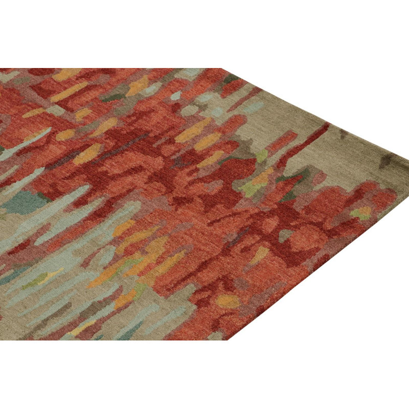 Handmade Silk and Wool Area Rug