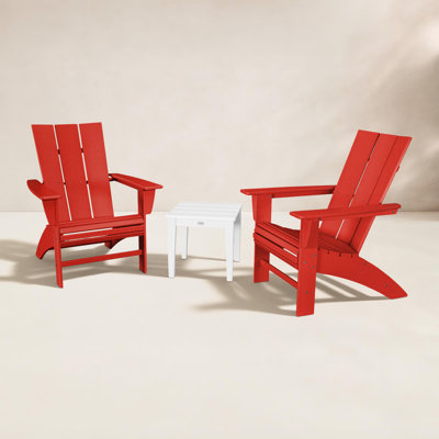 POLYWOOD® Modern Adirondack 2-Person Patio Seating Group
