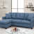 Tissu bleu sélectionné