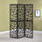 Black 3-Panel Folding Screen