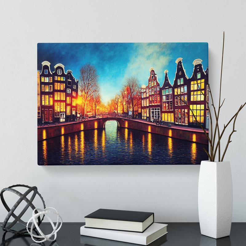Amsterdam Canal Vol.1 - Wrapped Canvas, 40cm H x 60cm W x 3cm D