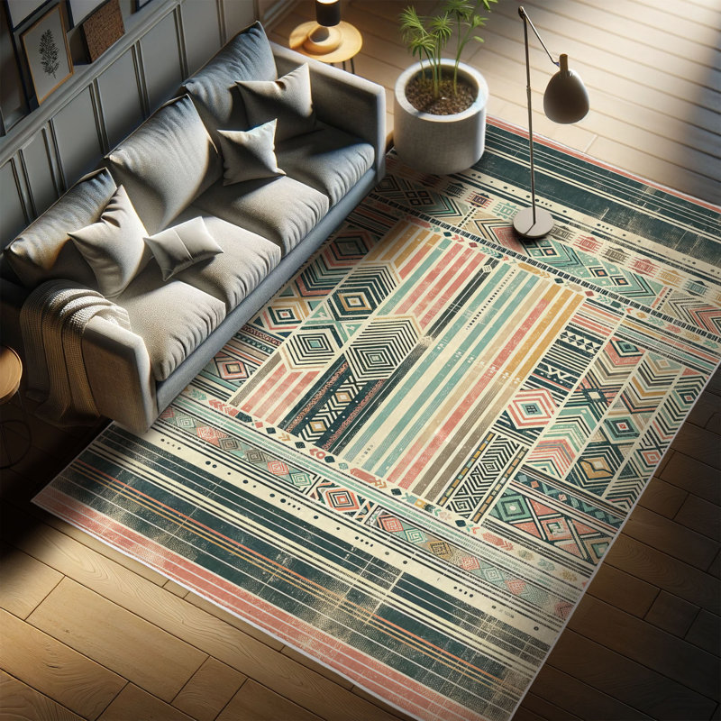 Machine Printed 152cm X 76cm Area Rug