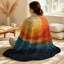 Ensemble de couverture et d'oreiller Op Art Rhythmic Illusion III - bleu sarcelle-123175311
