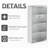 kleankin Wall Mounted Medicine Cabinet, Locking Wall Cabinet with 4 Tier Shelves, Stainless Steel Frame and Glass Door, Lockable with 2 Keys, Silver, 12" x 24"