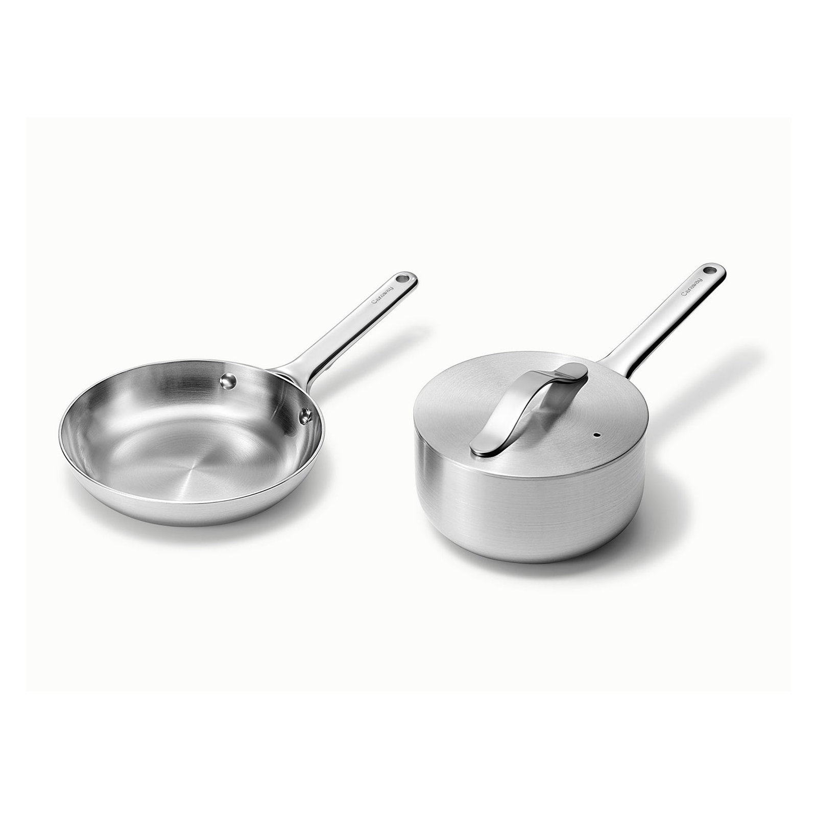 Caraway Stainless Steel Mini Duos Cookware Set - Mini Fry Pan & Mini Saucepan