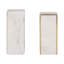 , White/Gold Set Of 2 Marble 7"H Slanted Bookends W/Gold Trim,White