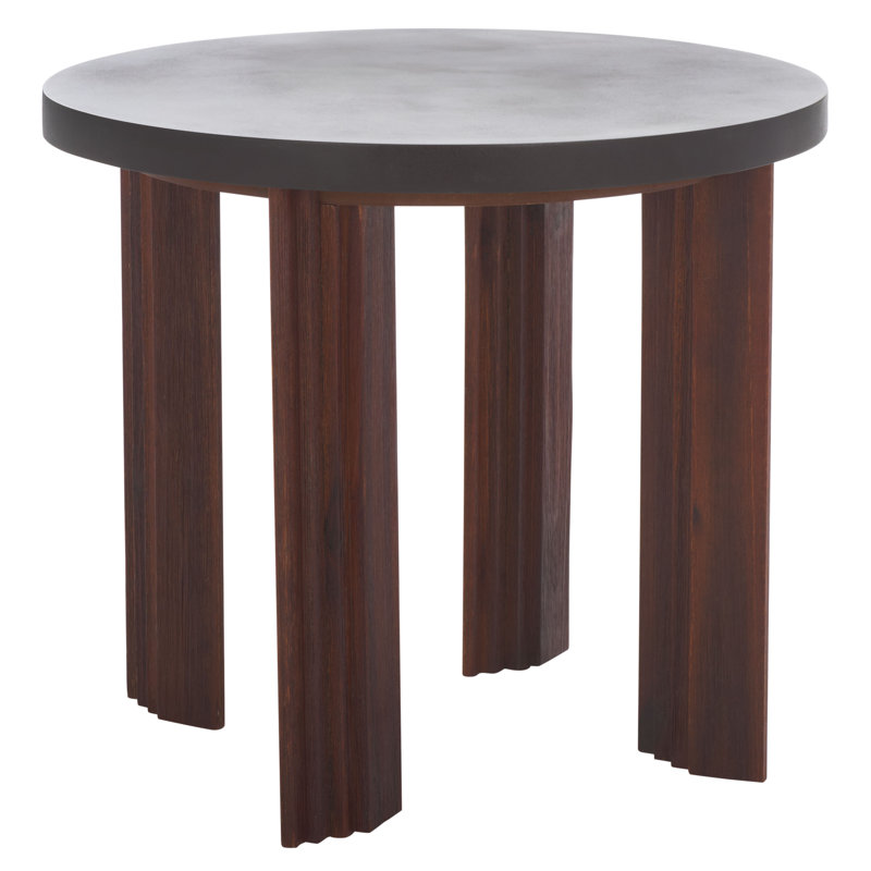 Table d'appoint Basilio, Espresso, Gris