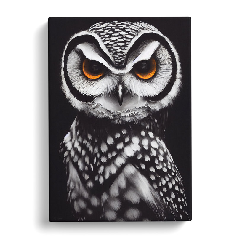 An Illuminating Owl - Wrapped Canvas, 60cm H x 40cm W x 3cm D