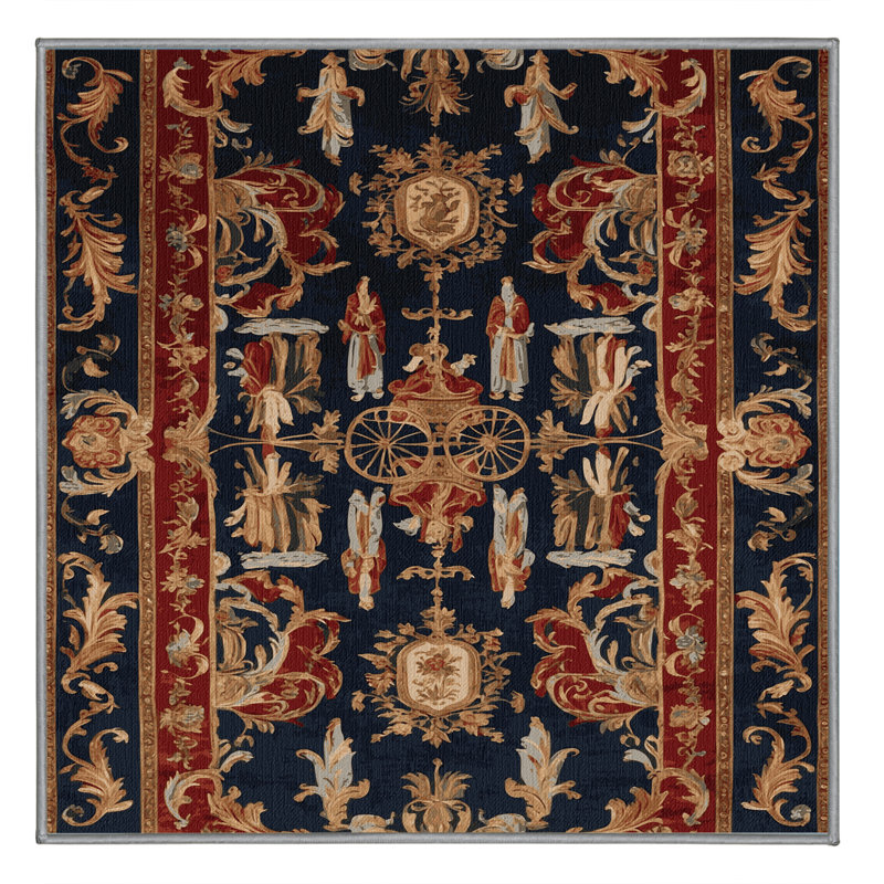 Tapis mauve lavable à la machine, Carré 3 pi