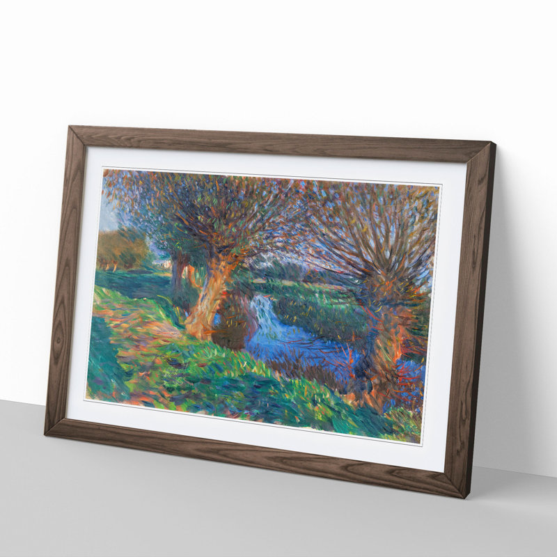 At Calcot by John Singer Sargent - Picture Frame Painting, 36cm H x 48cm W x 2cm D, Walnut Framed