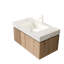 Meuble-lavabo peu encombrant avec évier, armoire en bois de qualité supérieure, conception moderne en chêne blanc