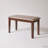Solid Wood Bench with Tech Fabric Cushion