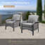 Chaise de patio en rotin avec coussins (ensemble de 2)-986770551