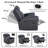 Modern 41.5" Wide Leatherette Manual Glider Recliner Chair with Comfortable Foam & Pocket Coil Seating-1194899190
