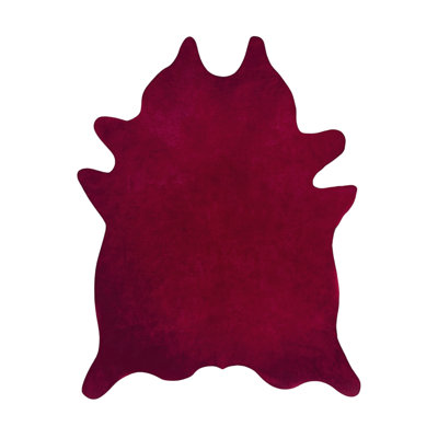 Tapis rose foncé en cuir de vache fabriqué à la main Gaffer